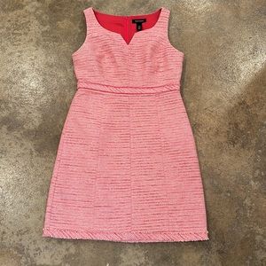 White House Black Market Pink Tweed Dress